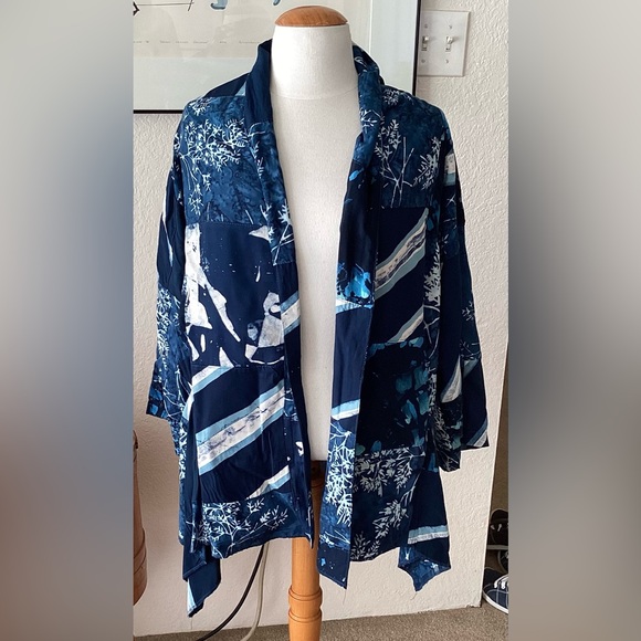 Blue batik jacket. XL - Picture 3 of 3